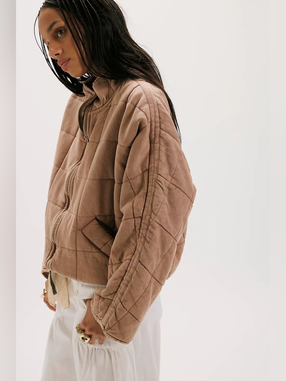 Dolman Quilted Knit Jacket - Picture 3 of 11